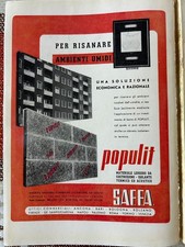 Pubblicità d'epoca 1940 reclame stampa pubblicitaria a pagina intera Saffa