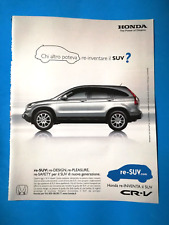 RITAGLIO DI GIORNALE PUBBLICITA' HONDA CR-V AUTO DA COLLEZIONE - (151)