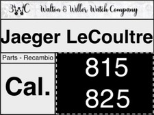 1 Pc Jaeger LeCoultre 815 / 825 Memovox Parti GENUINE Nuovo NOS Le Coultre