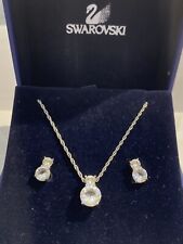 Set Swarovski Orecchini E Collana Cristallo Punto Luce