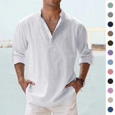 Camicia uomo casual lino