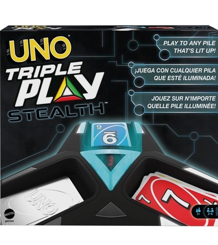 Uno triple play card game - uno,