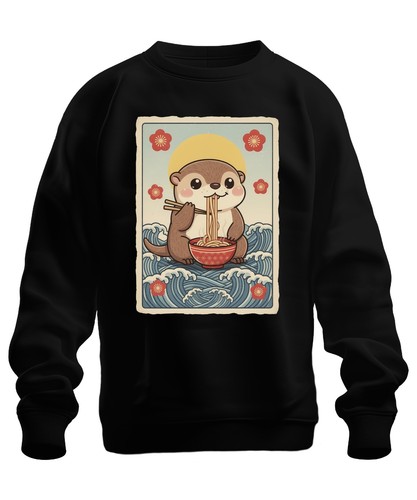 Felpa maglione lontra ramen
