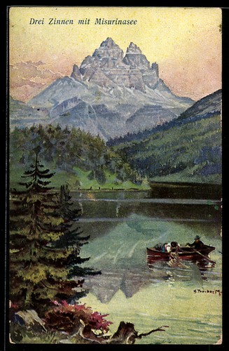 Cartolina artista tre cime - cartolina, d'artista