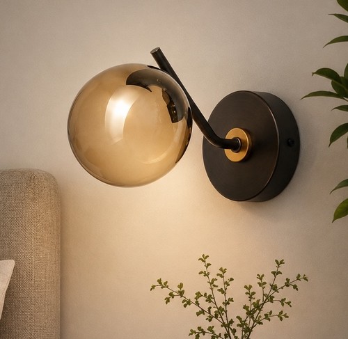 Lampada parete globo in - parete,