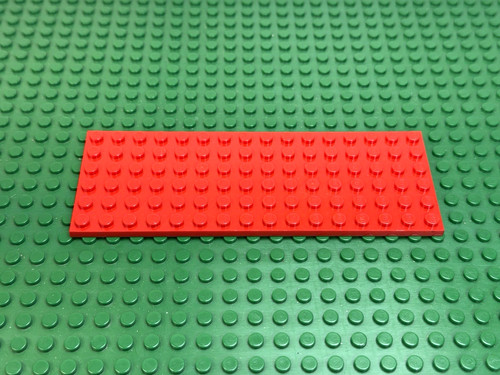 Lego red plate 6x16 1988 - red,
