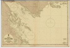 Vintage CARTA AMMIRAGLIATO. n. 2375. GOLFO DI SUEZ, Sht 3. STRETTO DI GUBAL.1965 Edn