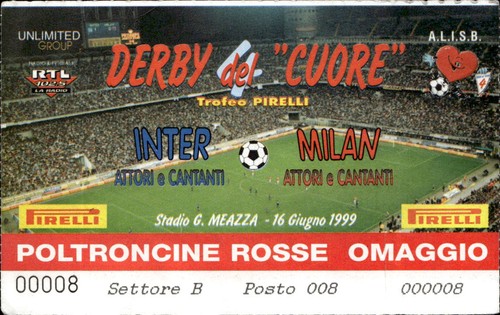 Biglietto stadio derby del - biglietto,