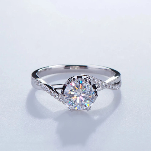 Anello diamante bianco - 5, ct