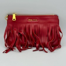 Borsa Miu Miu a mano rosso fuoco pelle 2014