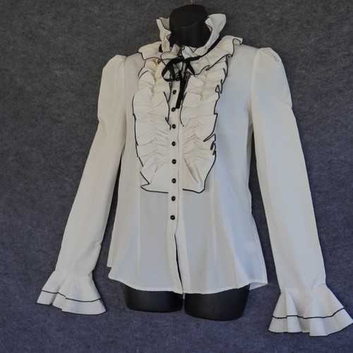 Blingor victorian ruffle jabot - victorian,