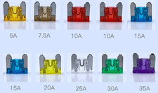 10x Micro Auto Fusibili 5A
