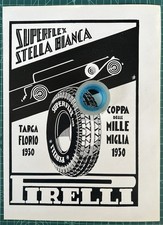 Rara Pubblicita’ Superflex Stella Bianca PIRELLI del 1930