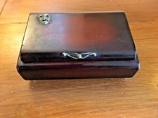 Vecchio Cofanetto autentico epoca ‘50 Portasigarette Legno con inserti Argento 