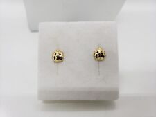 ORECCHINI A BOTTONE COCCINELLA IN ORO GIALLO 18KT 1 GRAMMI (5369)