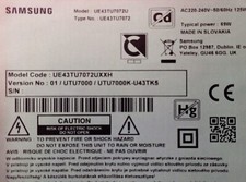 RICAMBI PER TV SAMSUNG UE43TU7072UXXH