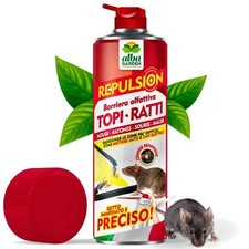 Repellente Topi Effetto IMMEDIATO Disabituante Dissuasore Ratti Spray Gas 600 ml