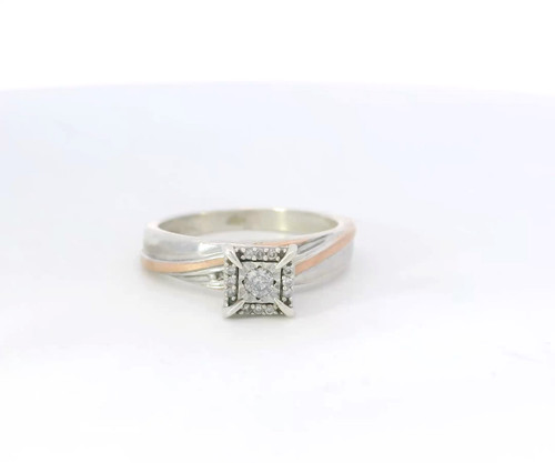 Anello fede due toni - anello, sterling