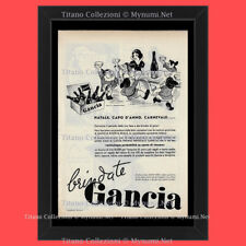 Anni ' 30  * Pubblicità Originale "Gancia - RICCIARDI, Natale, Capodanno, Carnev