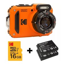 Kodak PIXPRO WPZ2 (Orange) Limited Edition + MicroSD 16GB + Batteria Aggiuntiva
