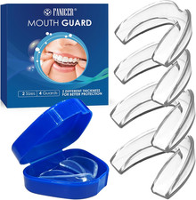 4 Pezzi Bite Bruxismo Notturno, 2 Taglie Paradenti per Digrignare I Denti, Model