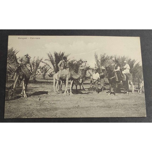 Postcard benghazi caravan - benghazi,