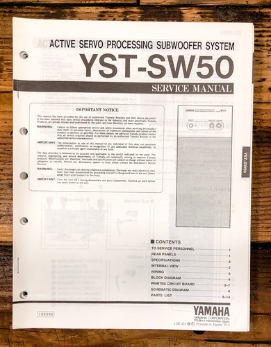 Yamaha yst sw50 subwoofer - yst-sw50,