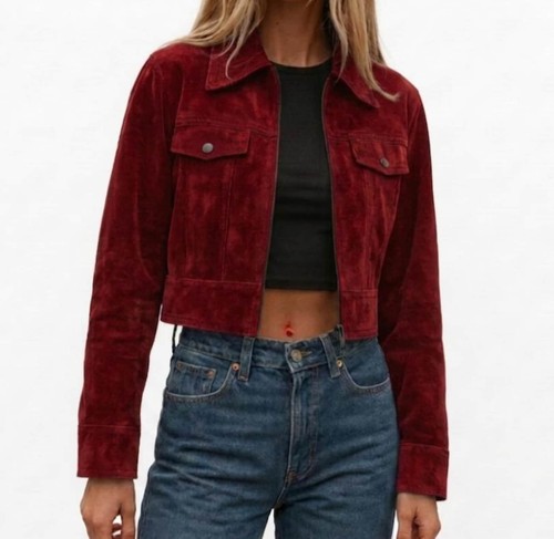 Giacca donna vino rosso pelle