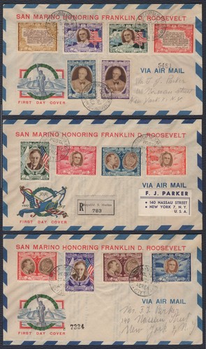 San marino 1947 roosevelt - marino, 1947,