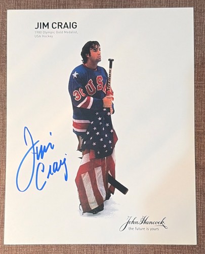Jim craig signed photo x10 - craig, 8"x10"