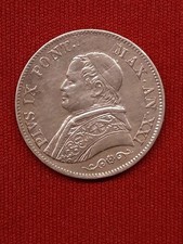 1 Lira 1866 Vaticano Pio IX