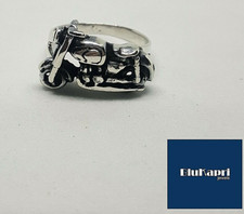 anello uomo motocicletta vintage in argento 925/1000 bike