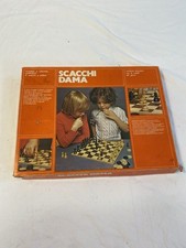 Scacchi E Dama Vintage In Scatola Originale Scacchiera Giochi Di Gruppo Completa