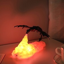 🐉 3D Fire Dragon Lamp –