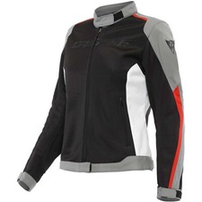 GIACCA MOTO DONNA ESTIVA DAINESE HYDRAFLUX 2 AIR LADY D-DRY BLACK GREY RED TG 44