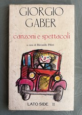 GIORGIO GABER CANZONI E SPETTACOLI LATO SIDE EDITORI '79 BLISTERATO DA MAGAZZINO