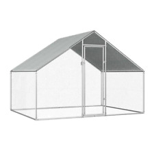 vidaXL 170788 Gabbia per Polli da Esterno in Acciaio Zincato