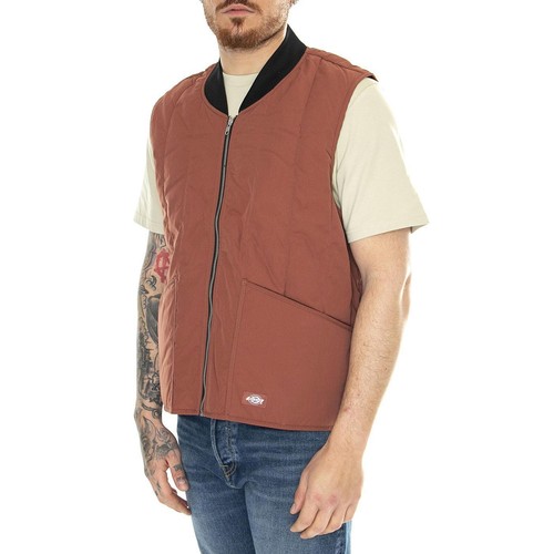 Quilted vest nin mahogany - vest,