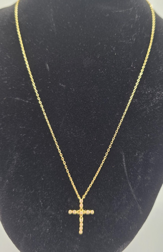 Collana croce moissanite - , oro