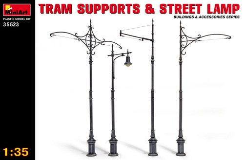 Miniart min35523 tram supports - miniart,