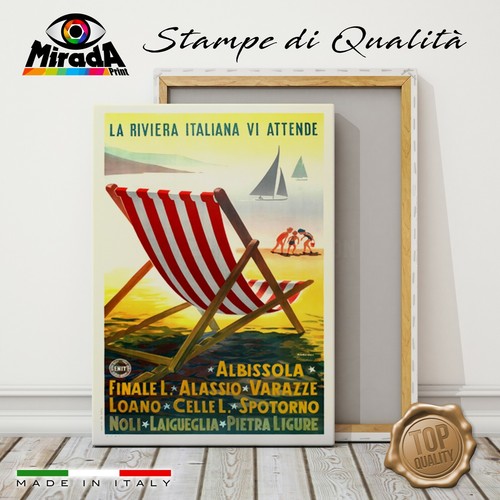 Quadro vintage riviera ligure - quadro,