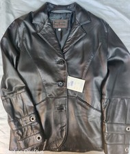 GIUBBOTTO DONNA GIACCA  IN VERA PELLE NERO TG S  OCCASIONE 
