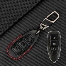 Per Ford Fiesta Kuga PELLE nuovo CHIAVE CIONDOLO BORSA CHIAVE AUTO CUSTODIA
