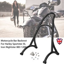 Schienale Burly Sissy Bar per Harley Sportster XL Iron 883 1200 2004-2016 nero