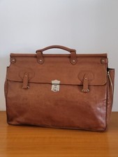 Rene Lezard Leather Travel Bag "Doctor Bag" Style 56 x 42 cm