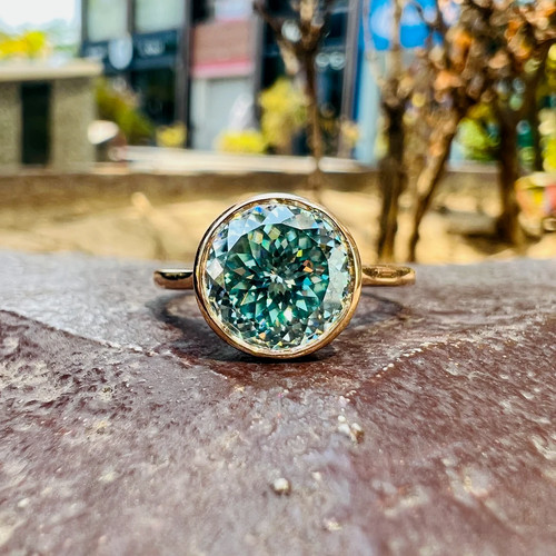 Blu trattato anello - blu,