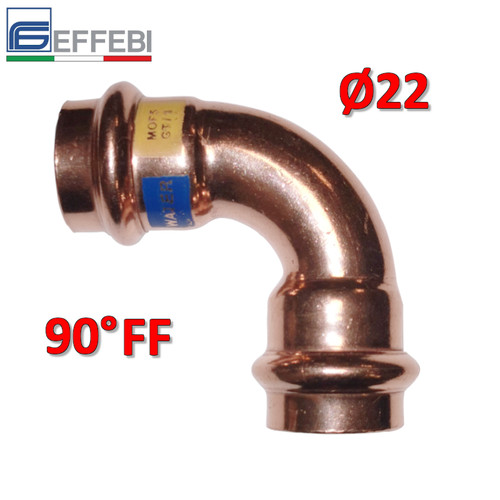 Gomito curva ø 22 - ff, 90°