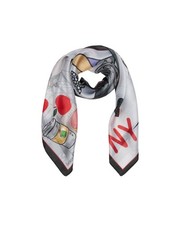 Braccialini - Foulard donna in poliestere effetto seta stampa Bugs e Lola Bunny