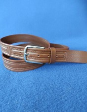 Cintura Uomo Vero Cuoio Made In Italy 3,5 cm marrone cuoio testa moro resistente
