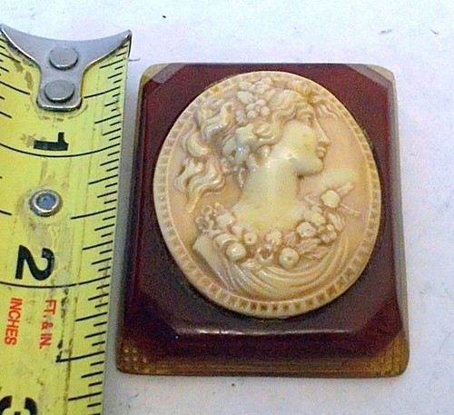 Spilla cammeo vintage profilo - vintage,